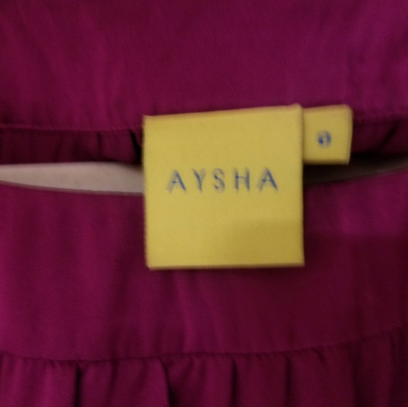 Aysha Magenta Silk Dress - Picture 5 of 5